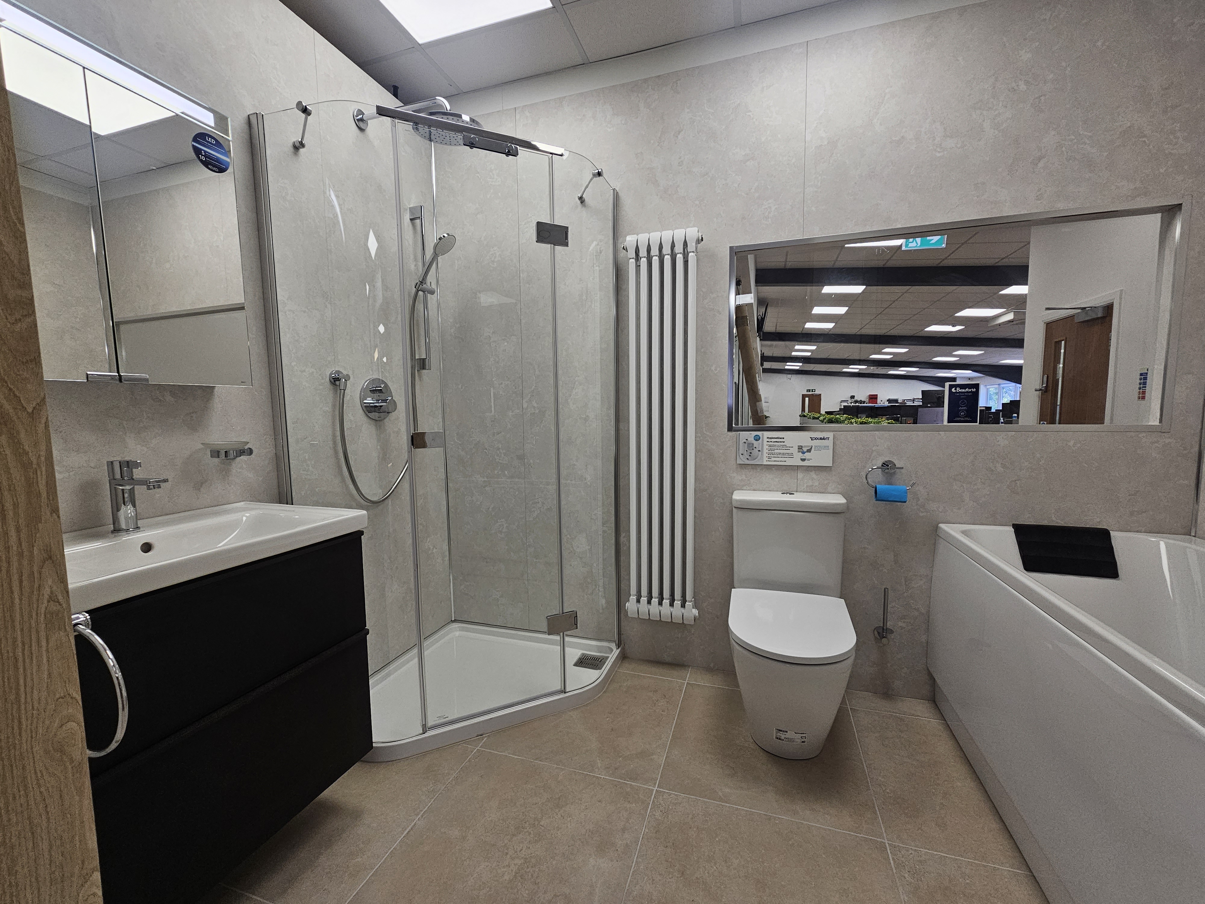 Bathroom ranges at the Aquarooms trade showroom in Hoddesdon, Hertfordshire